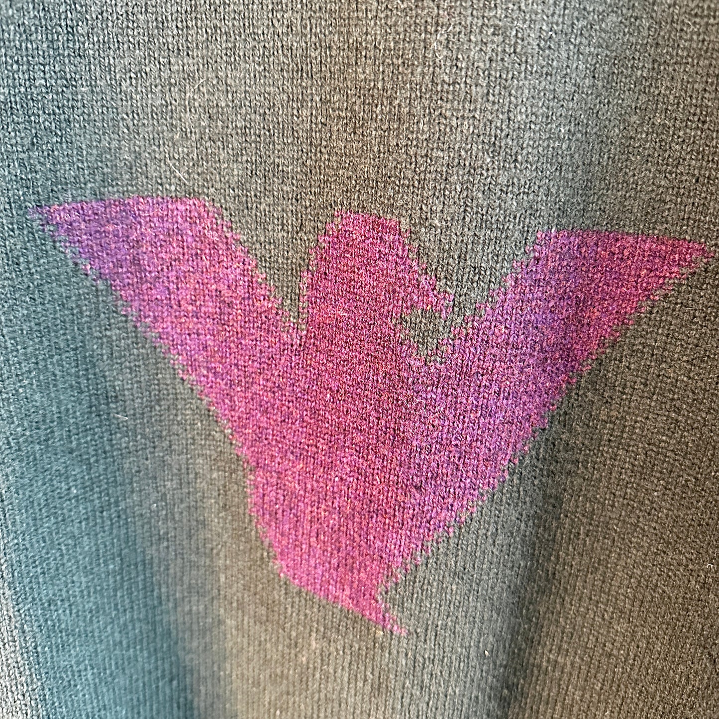 Giorgio Armani Vintage 80s Eagle Logo Sweater - L - Made in Italy