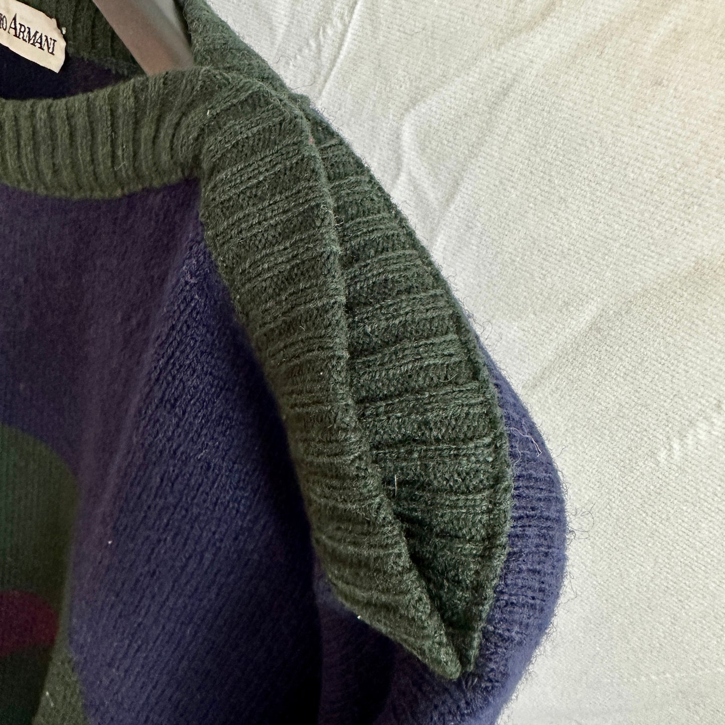 Giorgio Armani Vintage 80s Eagle Logo Sweater - L - Made in Italy