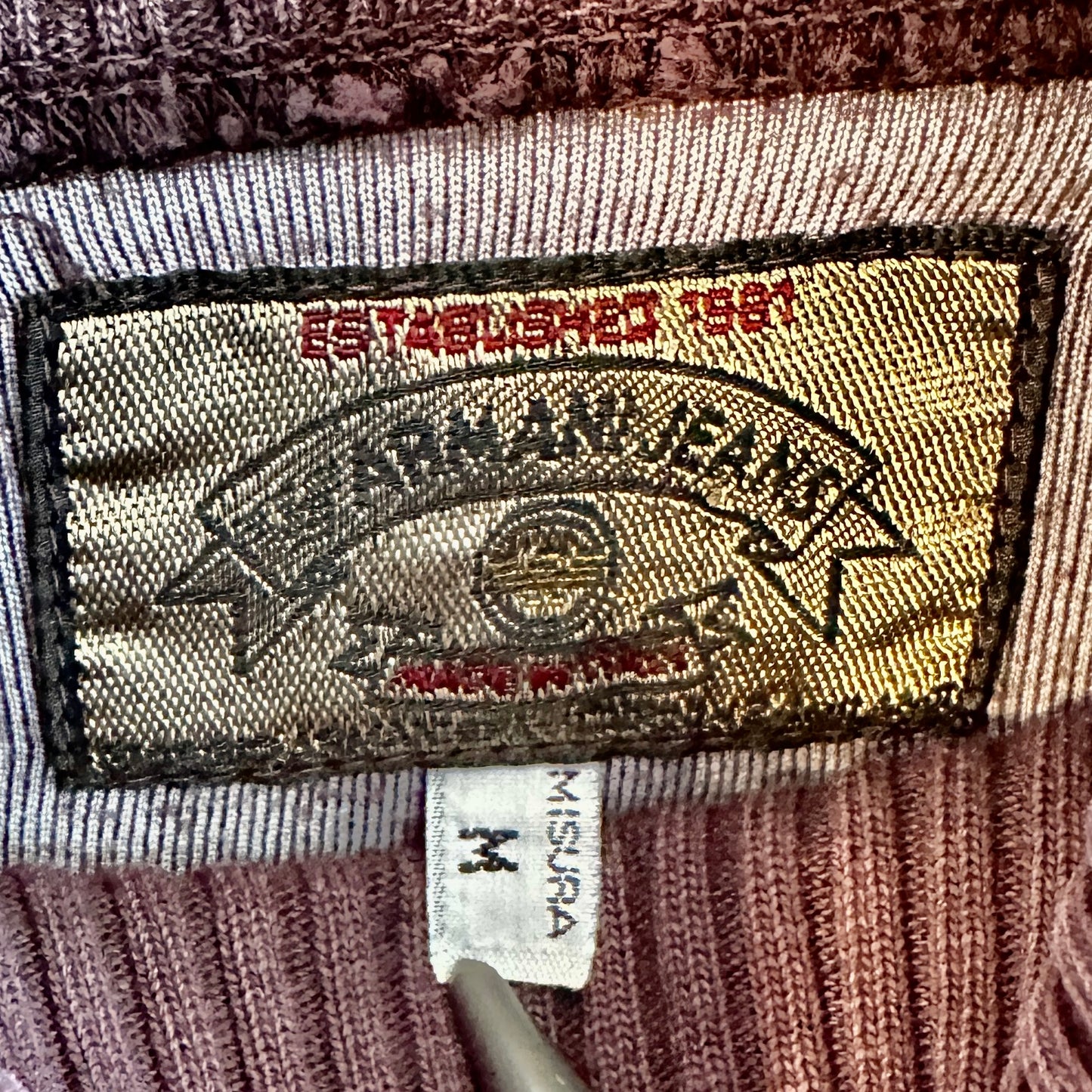 Armani Jeans Vintage 90s Turtleneck Terrycloth Sweatshirt- M - Made in Italy