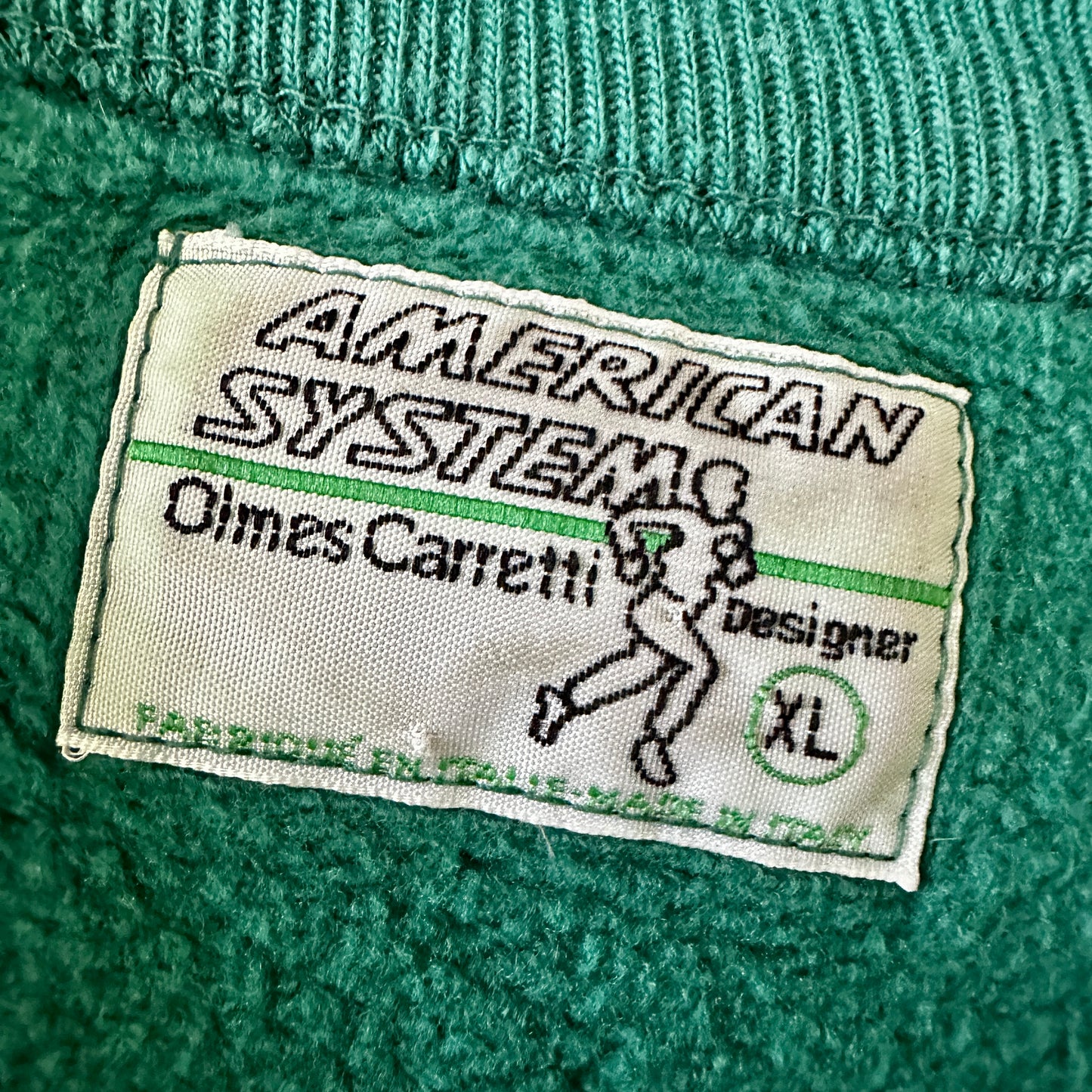 American System 80s Vintage Sweatshirt- XL - Made in Italy