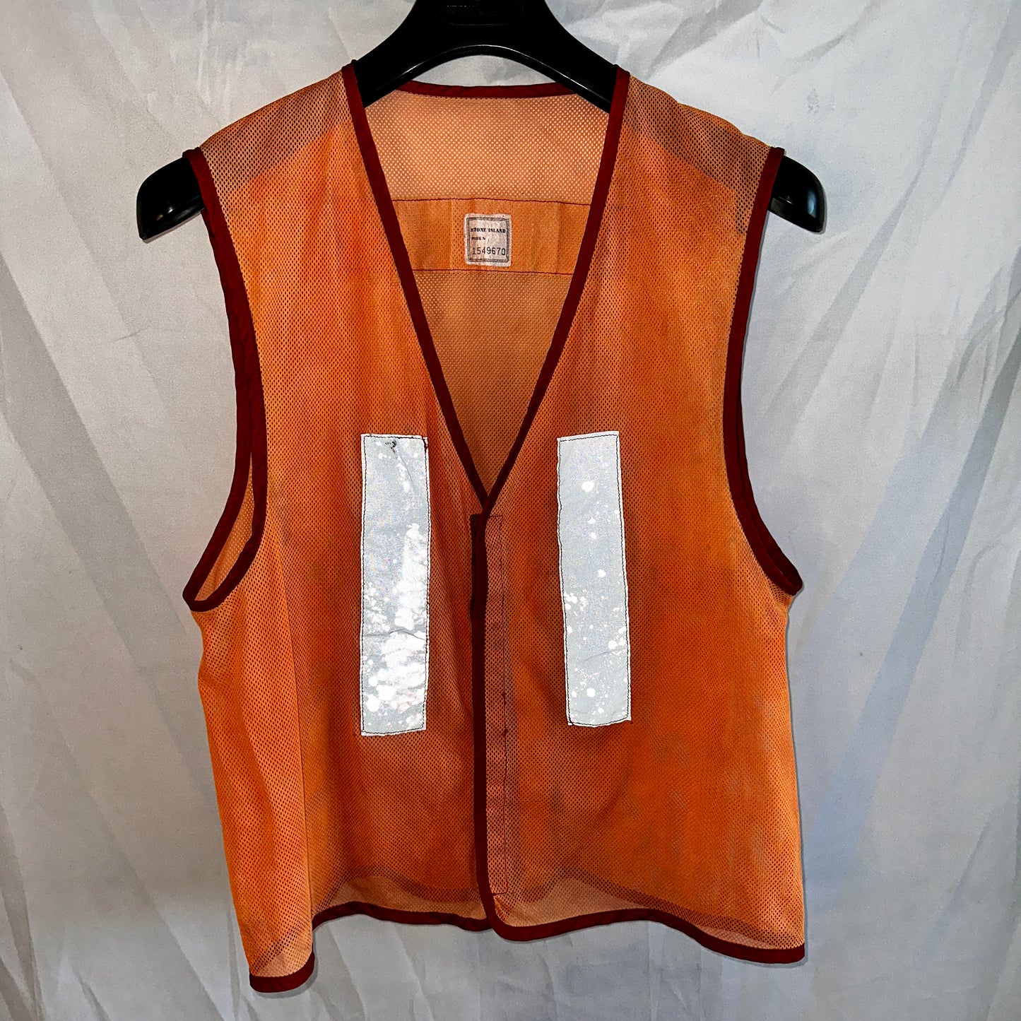 Stone Island Vintage Archivio Reflective Neon Mesh Gilet 1989 - L - Made in Italy