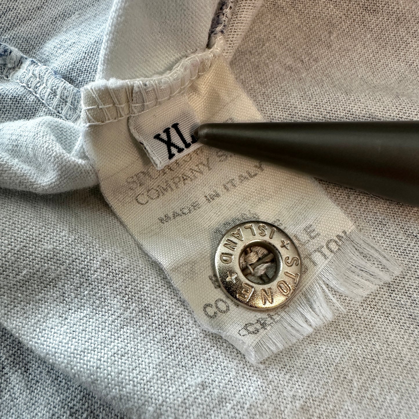 Stone Island -Vintage 1995 Henley T-Shirt - XL - Made in Italy