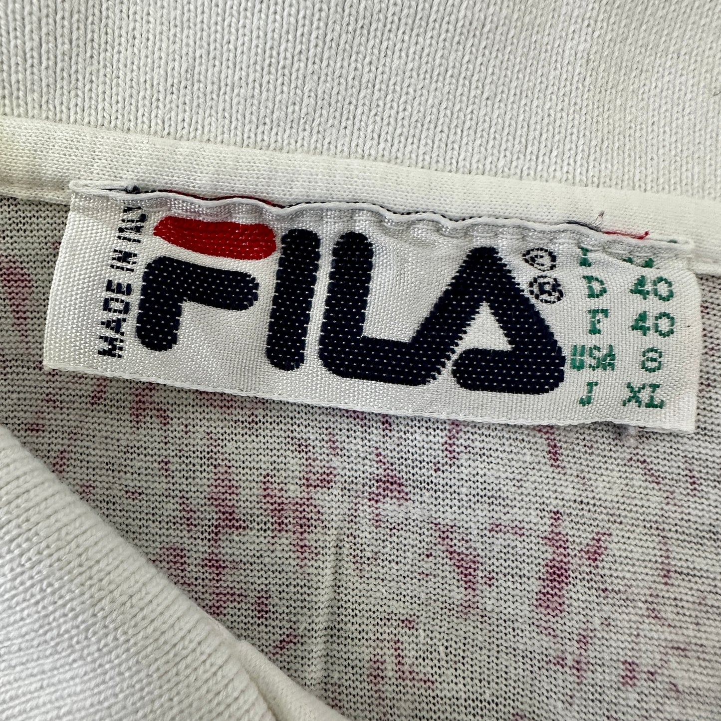 Fila Vintage 80s Womens Tennis Polo Shirt - 40 - Made in Italy