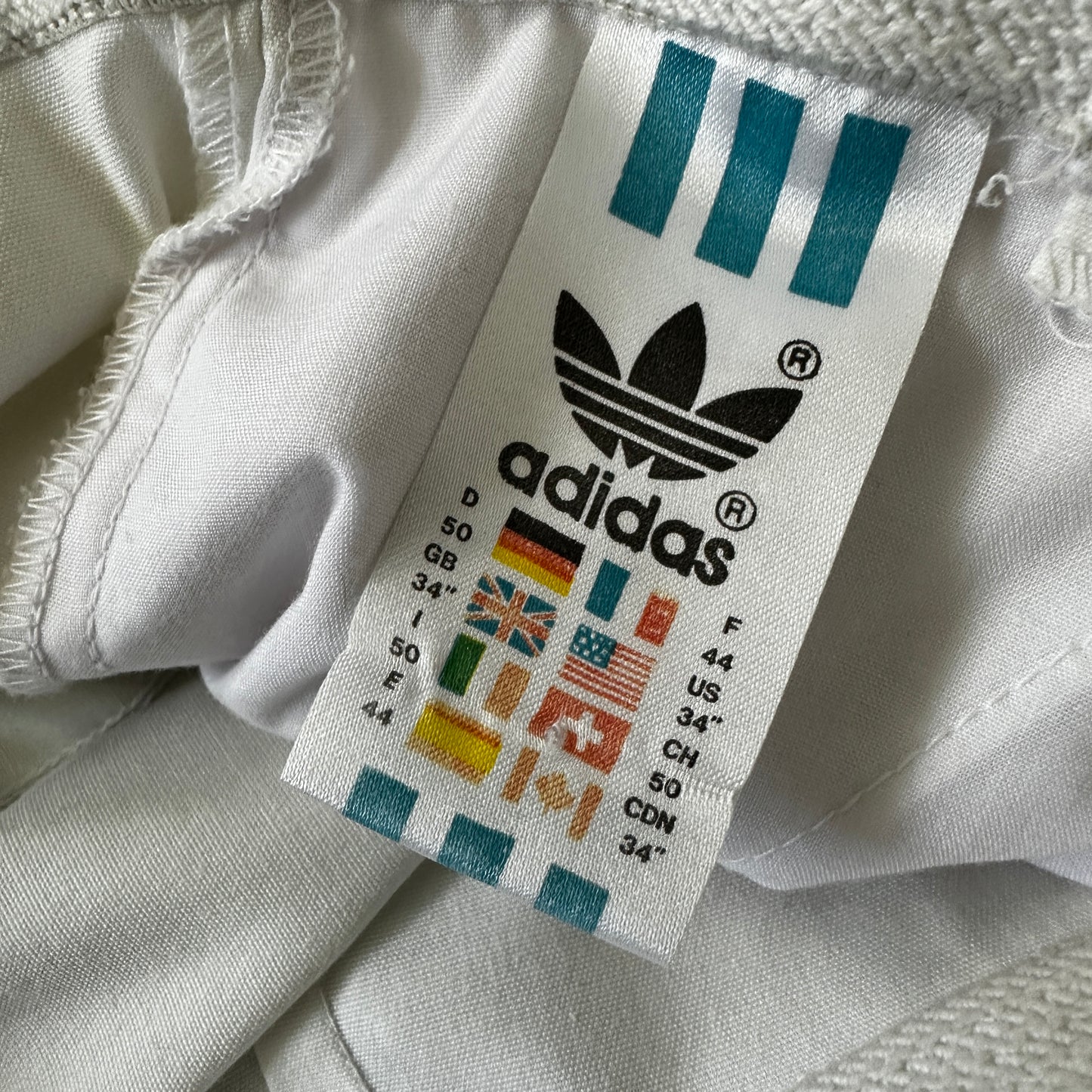 Adidas Vintage 80s ATP Tour Tennis Shorts - White - 50 / M