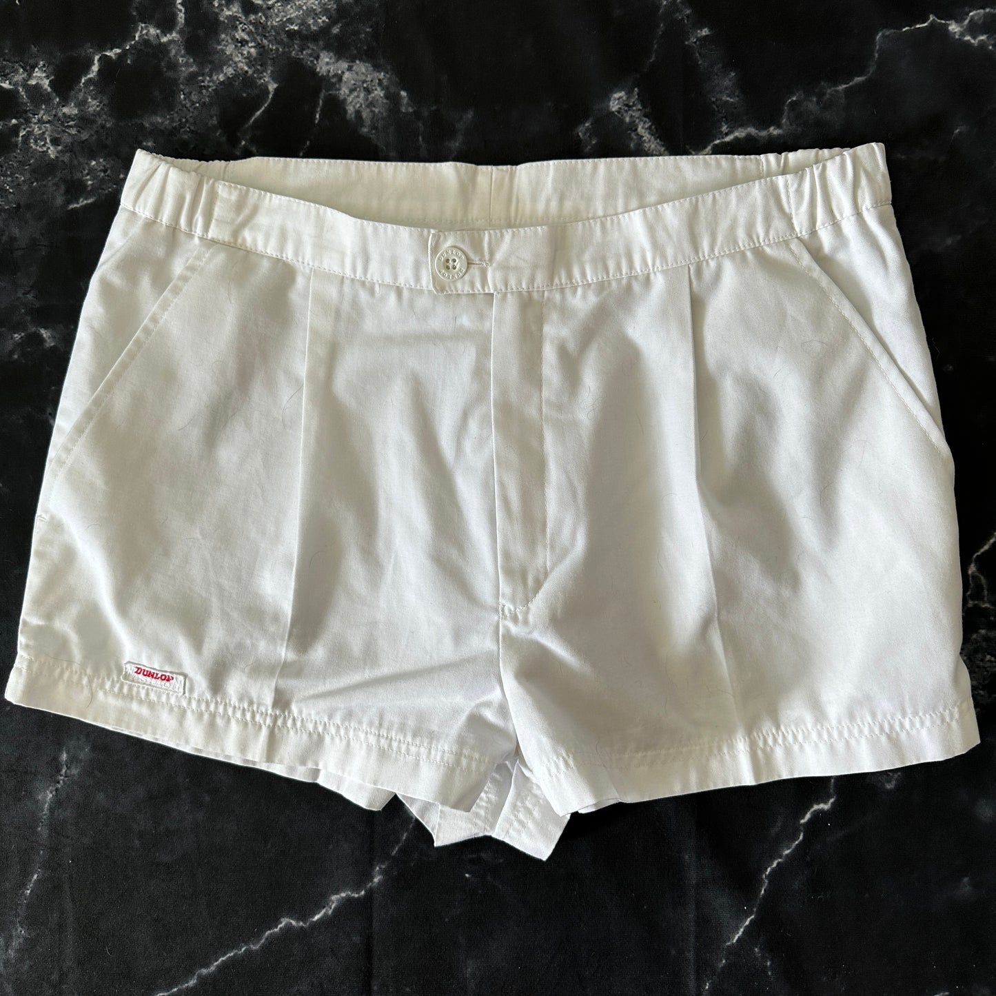 Dunlop Vintage 80s Tennis Shorts - White - M