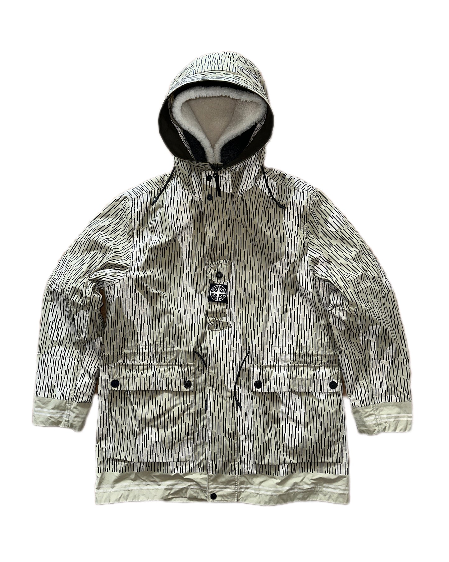 Stone Island 2021 Naslan Light Rain Camo Reflective Parka - XL - Made in Italy