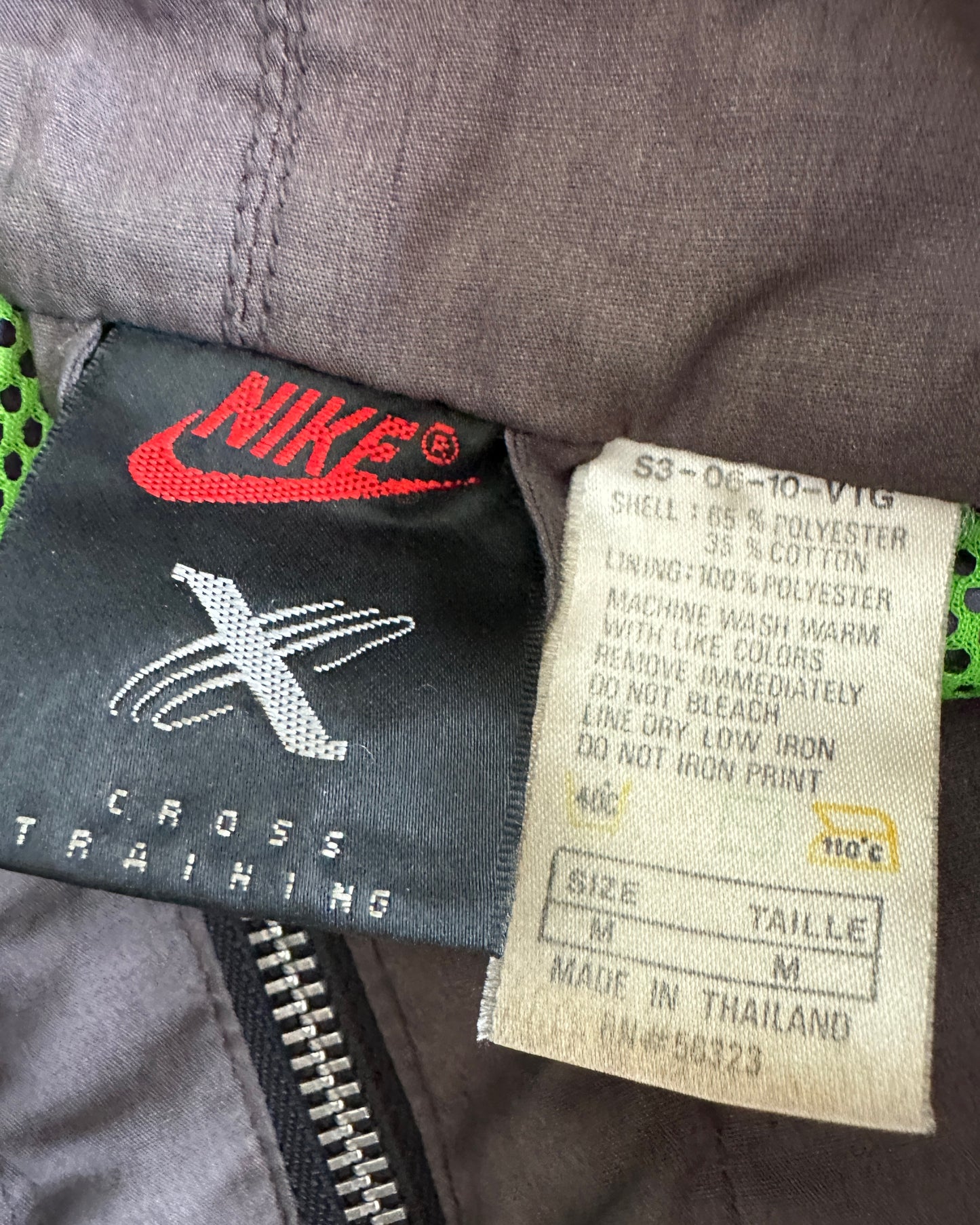 Nike Cross Training 1992 Vintage Grey/Green/Purple Track Top  - M (fits L)