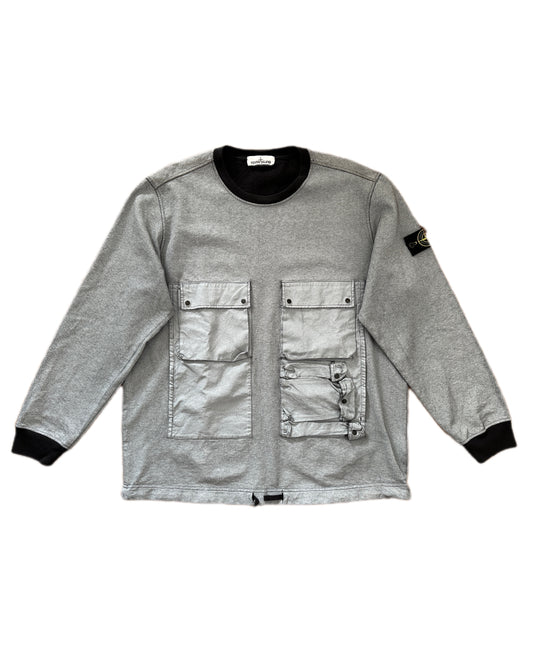 Stone Island 2019 Tela Placcata Multi Pocket Sweatshirt - XXL