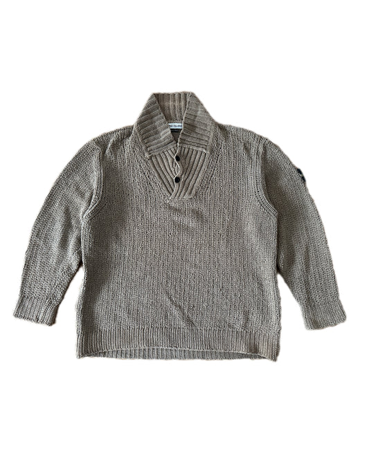 Stone Island 1997 Vintage Cotton Knit Troyer - L - Made in Italy