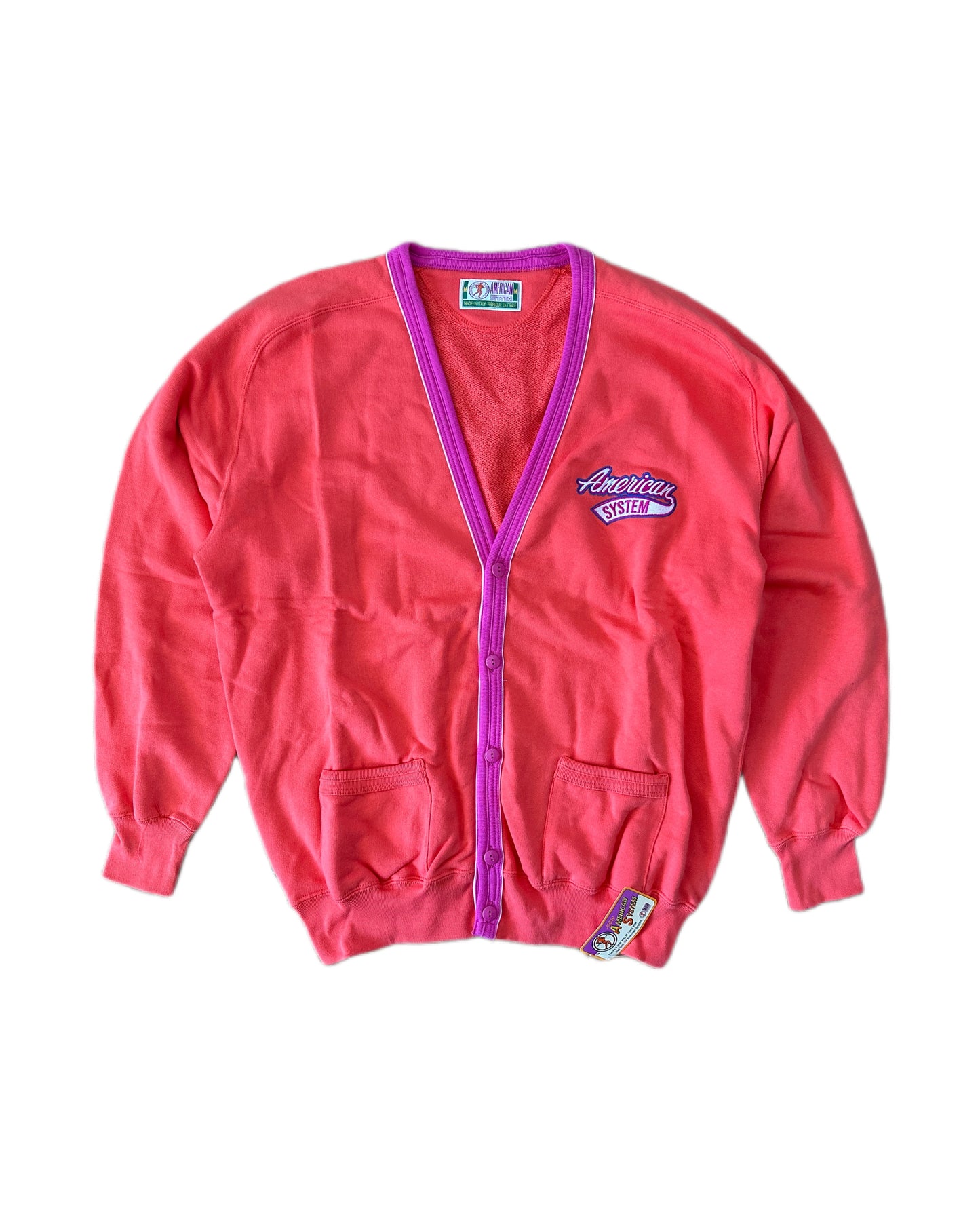 American System 1986 Vintage College Cardigan - M - Made in Italy