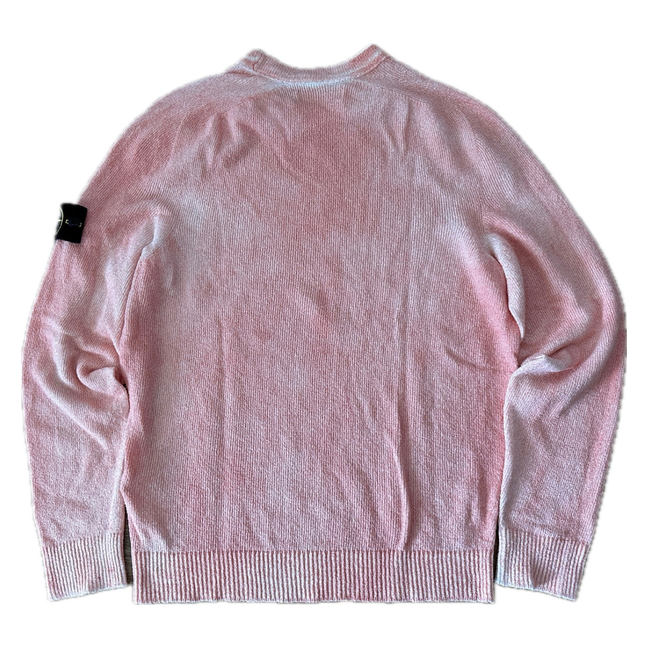 Stone Island Handsprayed Light Knit Peach Sweater - L - Made in Italy