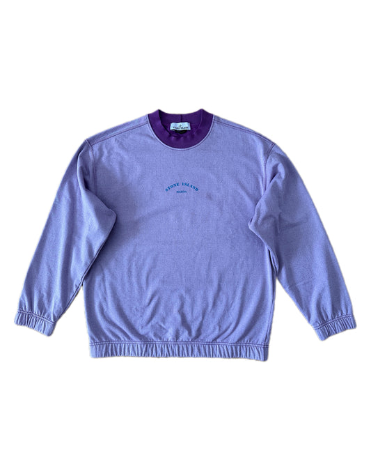 Stone Island Marina 2023 Terry Fleece Reflective Logo Sweatshirt - M - Made in Italy 