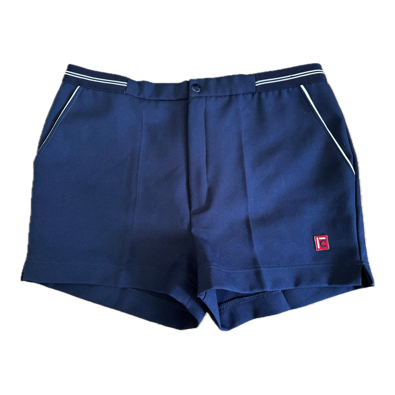 Campagnolo 80s Vintage Navy Tennis Shorts - M - Made in Italy