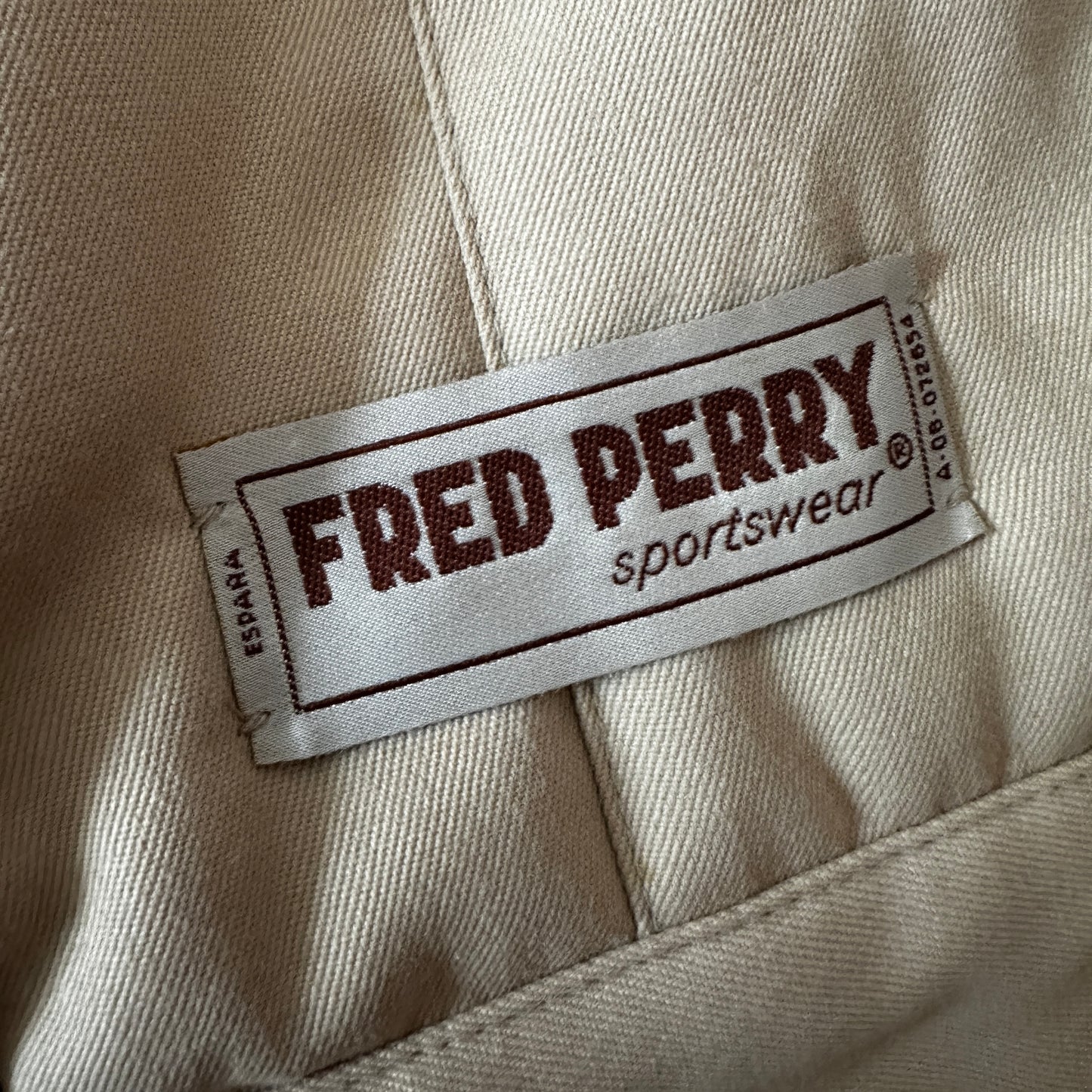 Fred Perry Vintage 80s Anorak Brown-beige - Deadstock - 56 / XL - Made in Spain