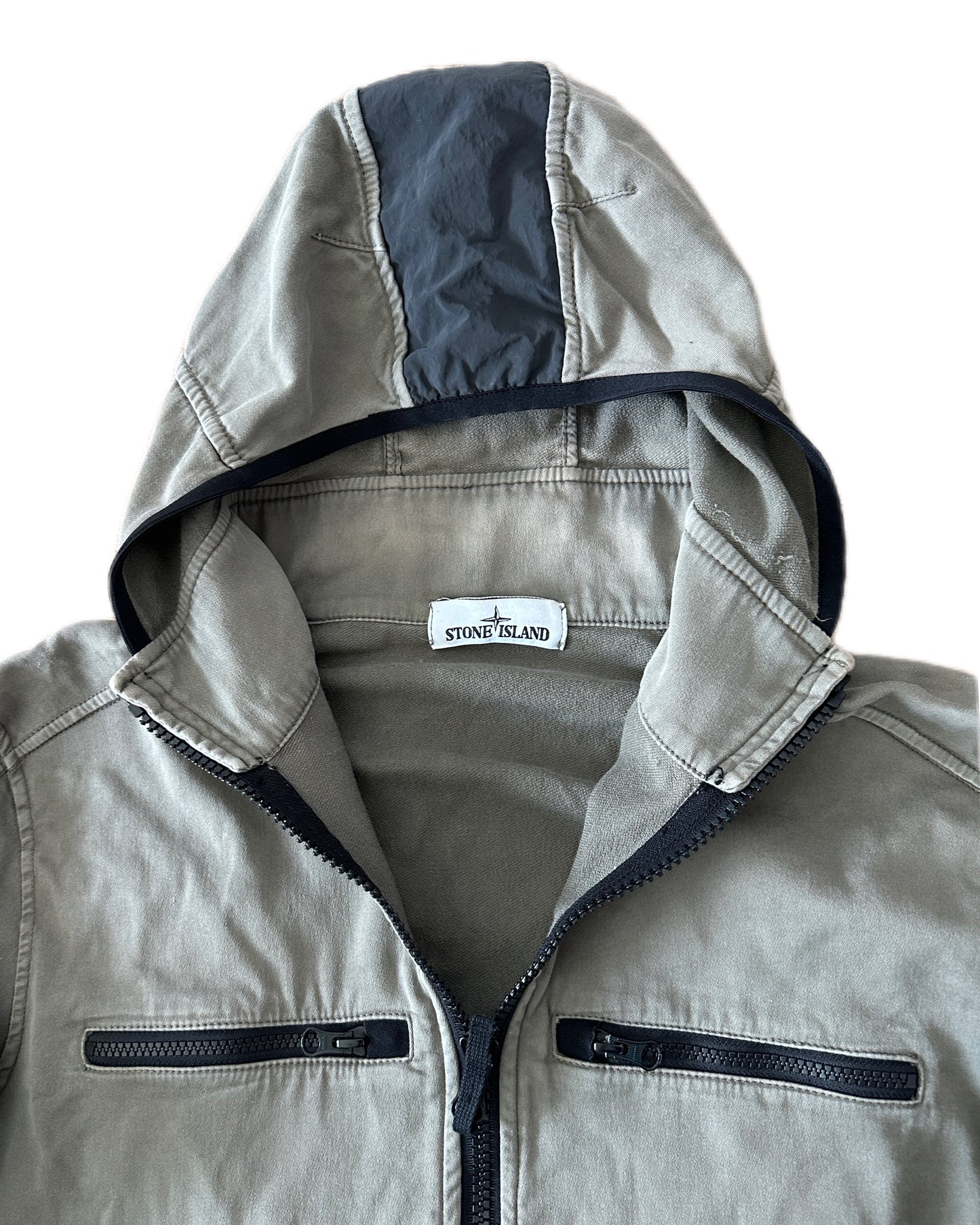 Stone Island 2016 Khaki Hooded Cotton Jacket - L - Made in Italy