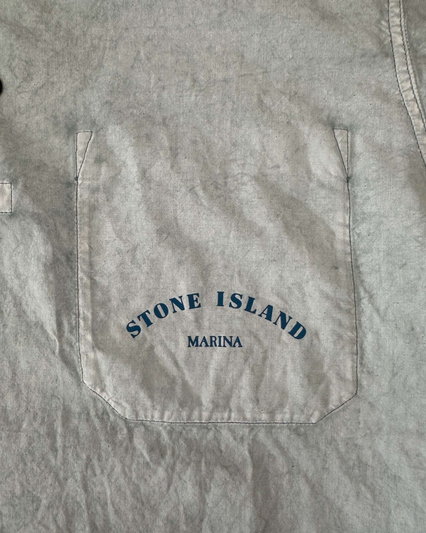 Stone Island Marina 2023 Reflective Print Overshirt Blue Polo Shirt  - L - Made in Italy