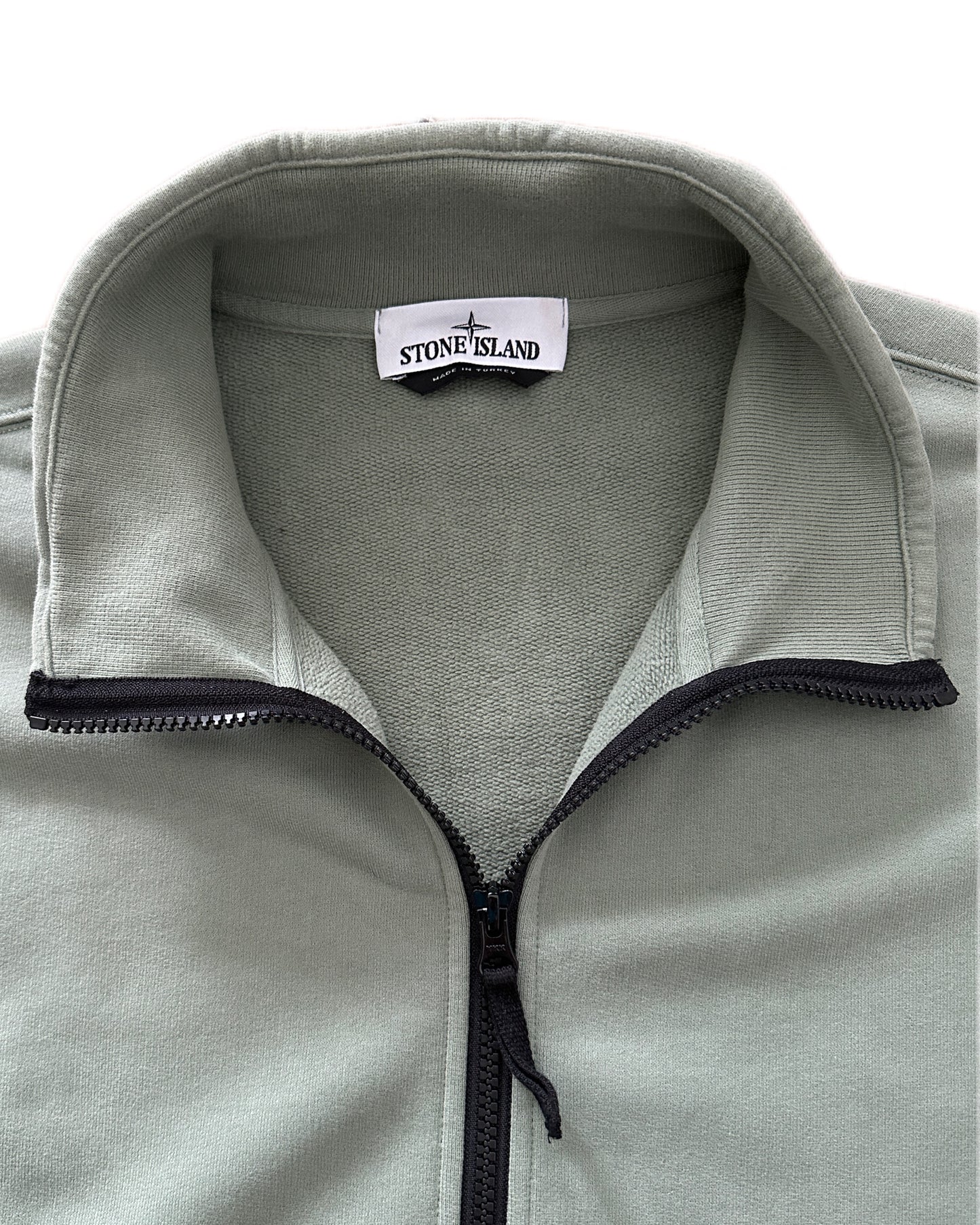 Stone Island  2023 Sage Green Zip Sweatshirt - 3XL