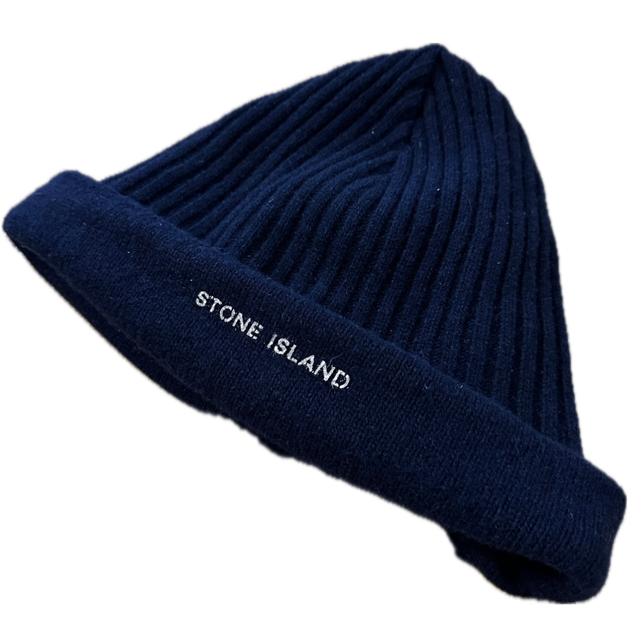 Stone Island Reversible Knit Hat Navy - One Size