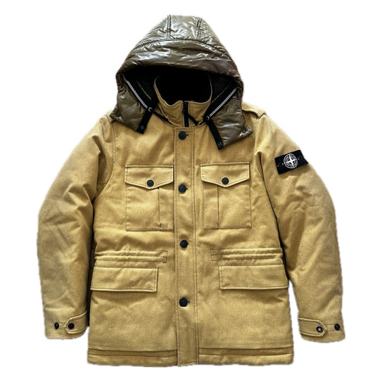 Stone Island 2014 Ice Jacket Wool Blend Down Parka - L