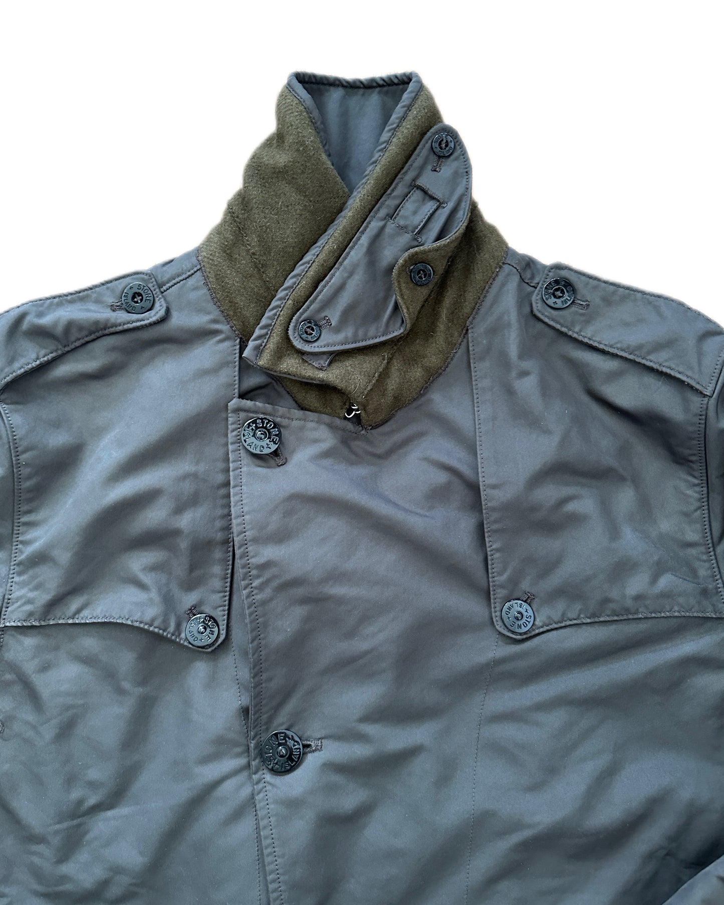 Stone Island 2011 David-OVD Brown Trench Coat Jacket - XL
