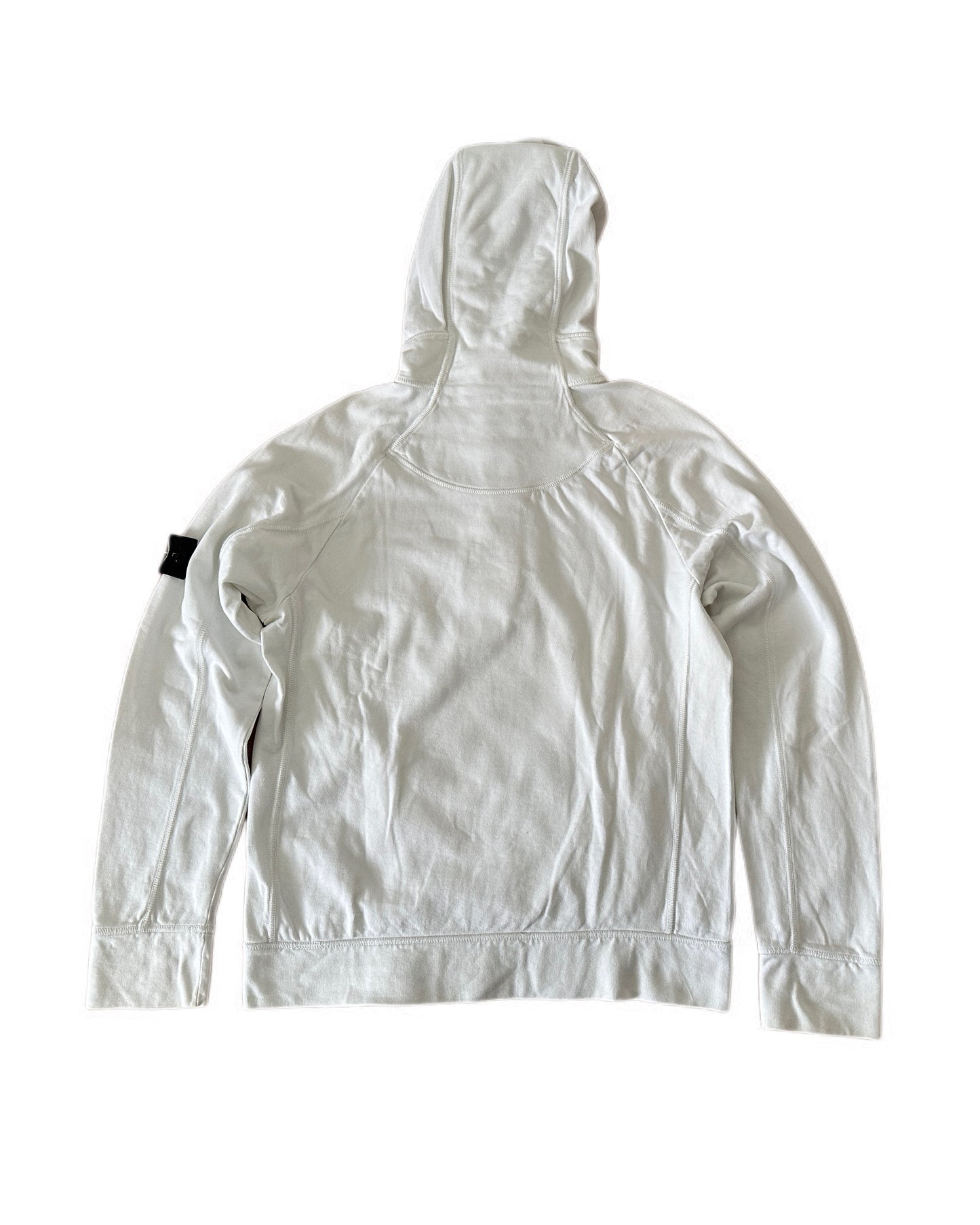 Stone Island 2009 White Hooded Sweatshirt - L - Made in Portugal 