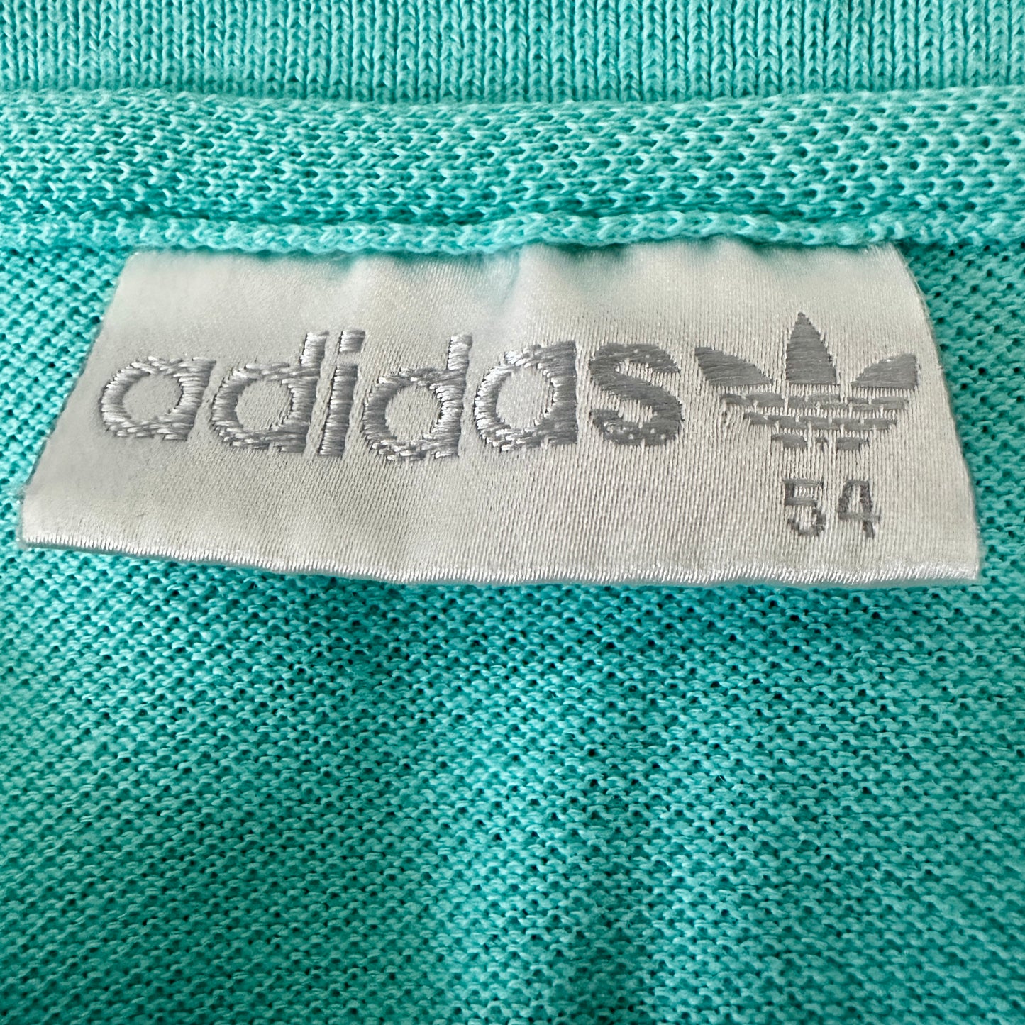 Adidas 80s Vintage Pique Cotton Polo Shirt - 54 / L