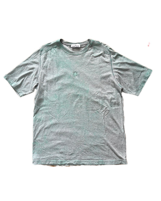 Stone Island 2020 Dust Color Treatment Cotton Teal T-Shirt - XXL