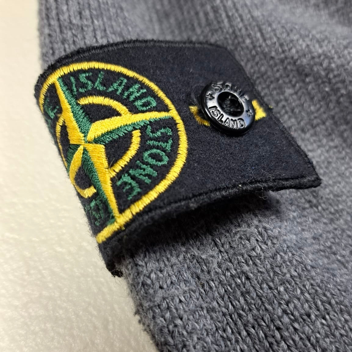 Stone Island 2010 Grey Knit Troyer Sweater - XL - Made in Italy