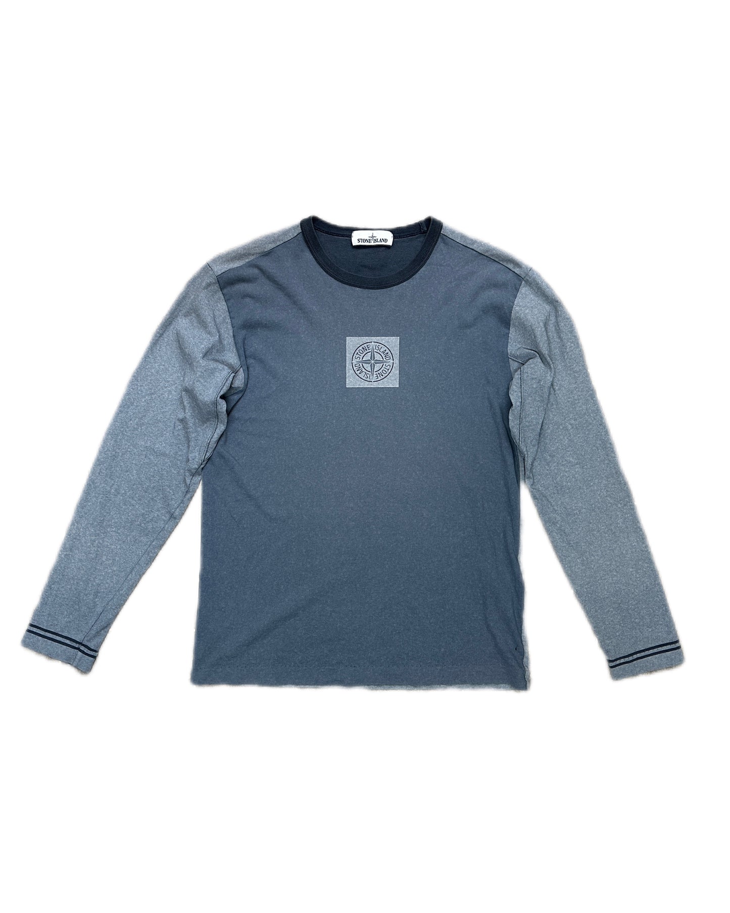 Stone Island 2019 Jersey Placcato Box Logo Longsleeve T-Shirt - M