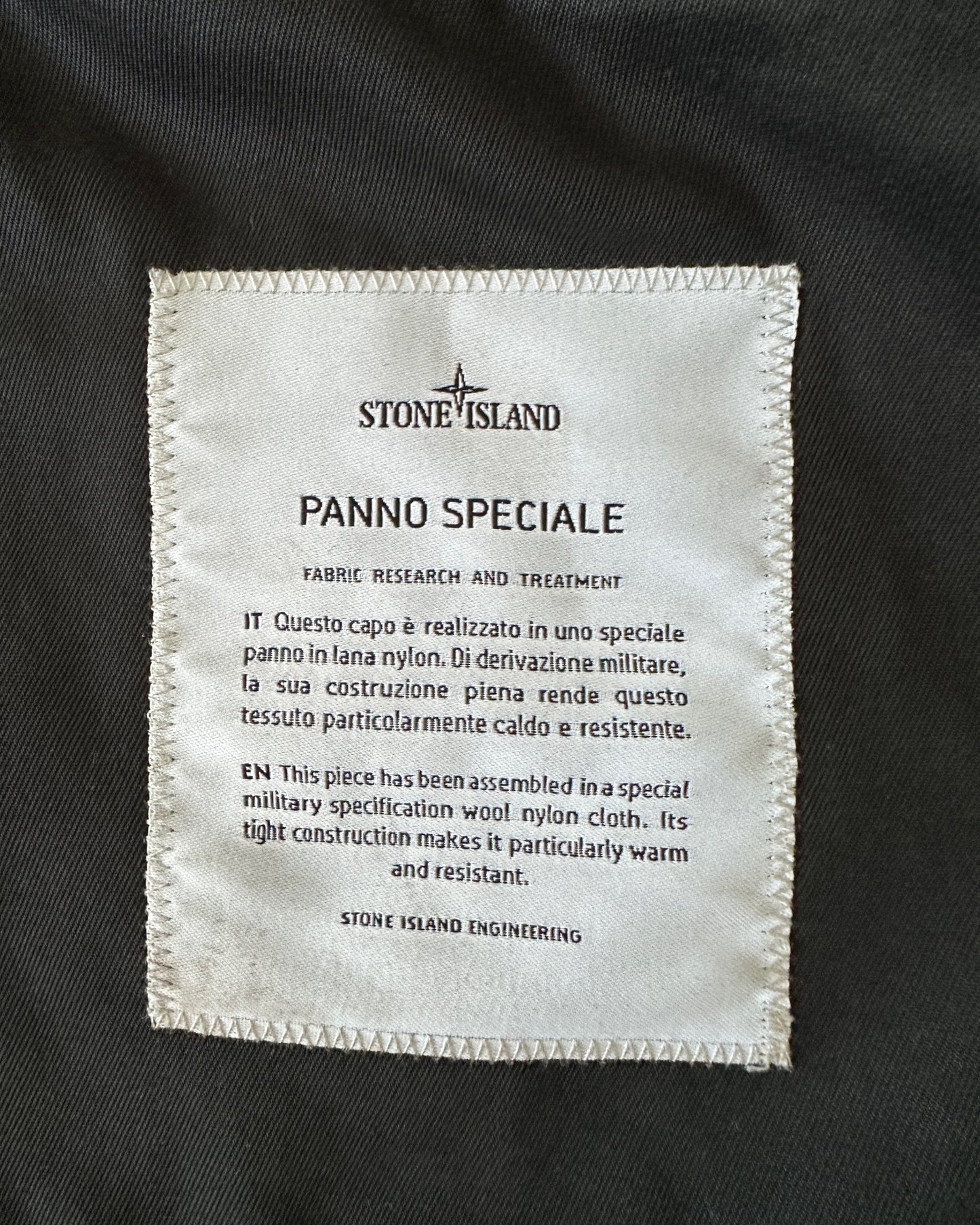 Stone Island 2017 Panno Speciale Wool Coat Jacket - XL