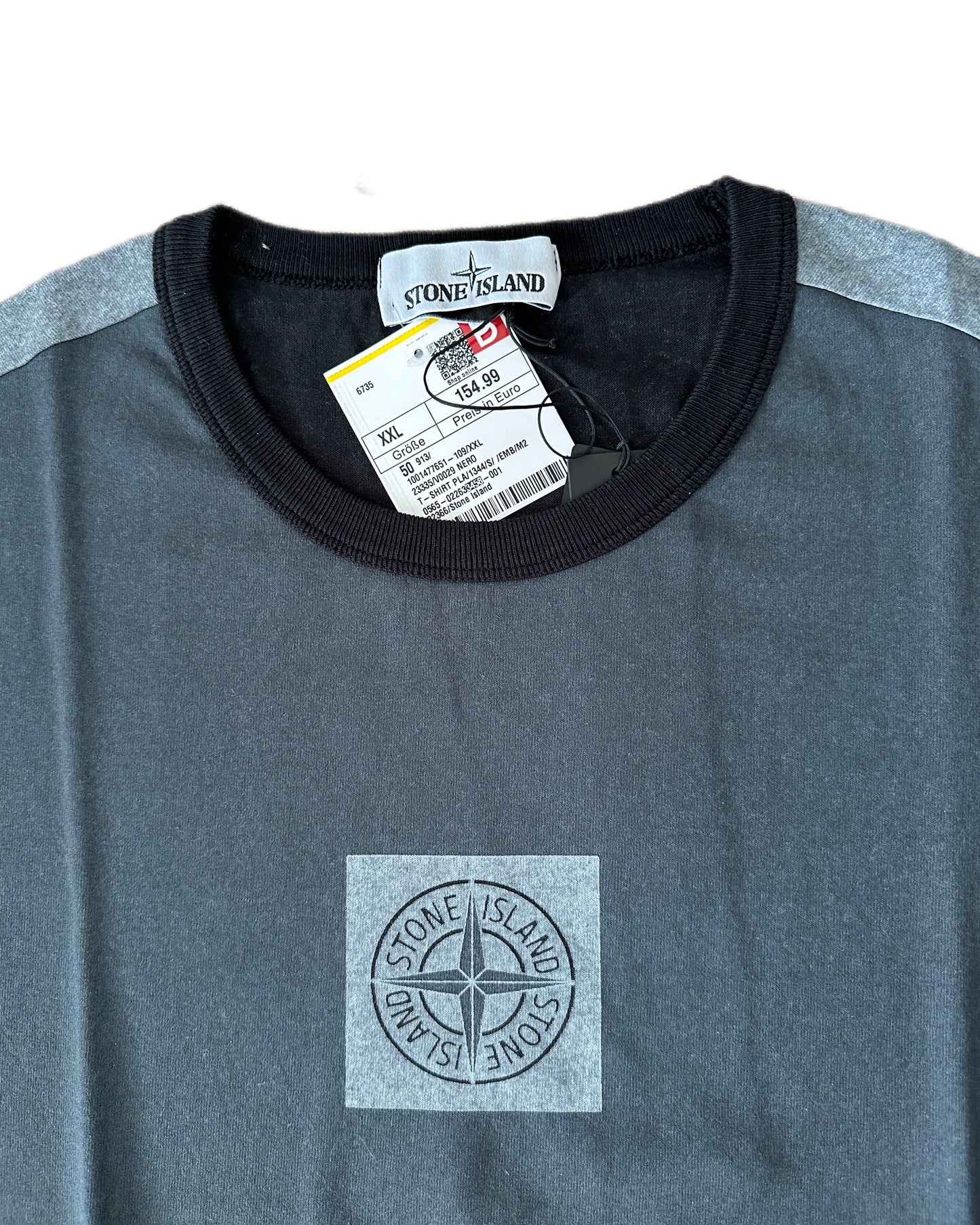Stone Island 2019 Jersey Placcato Box Logo T-Shirt BNWT - XXL - Made in Italy