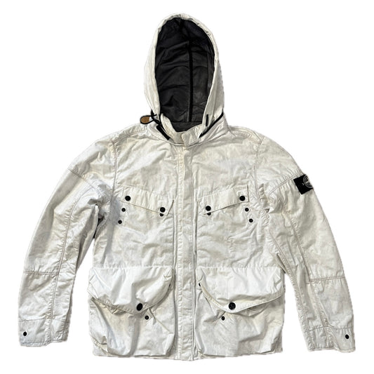 Stone Island 2009 Multi Pocket Tyvek Mesh Special Process Jacket - L