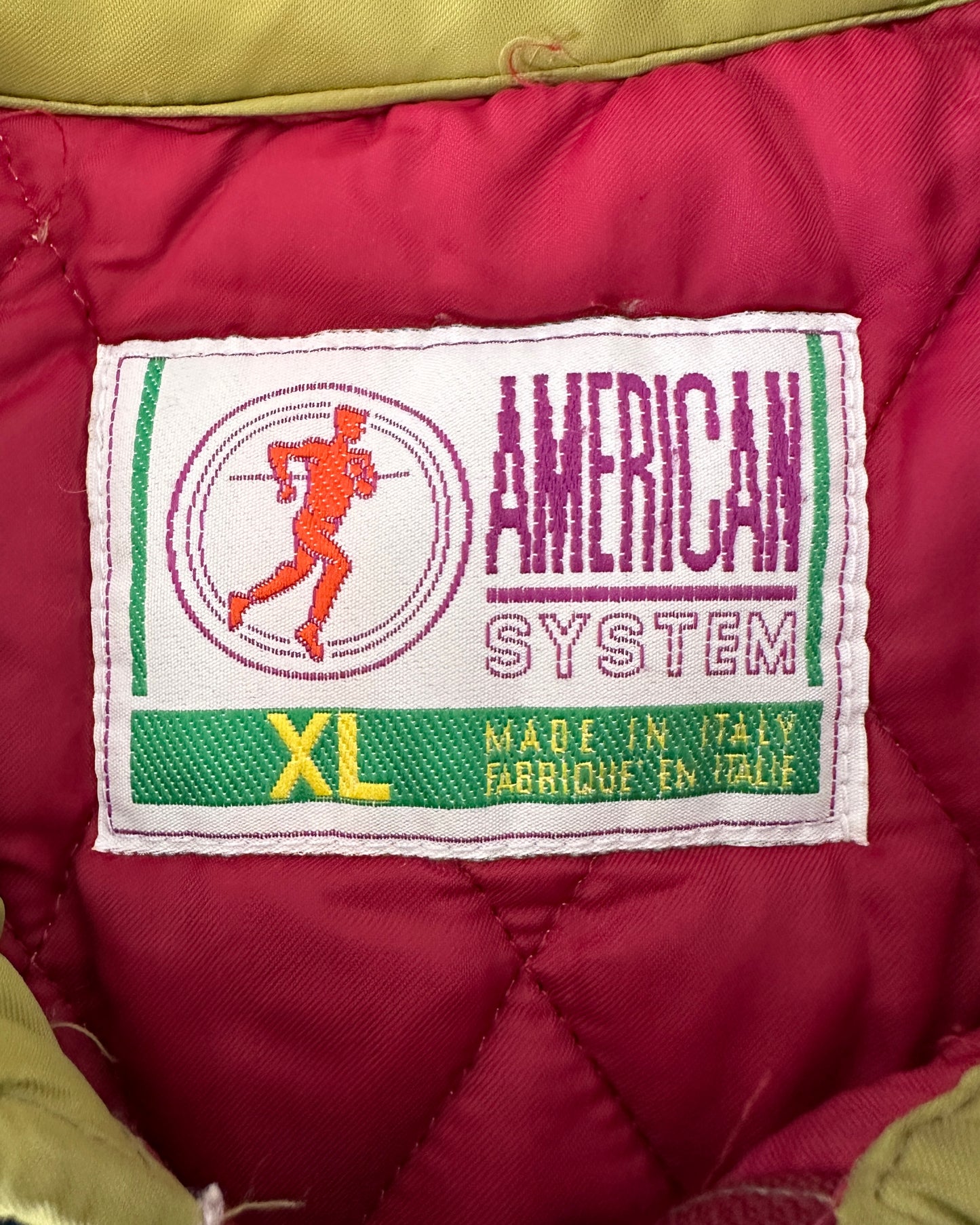 American System 1986 Vintage Quilted Vest - XL - Made in Italy