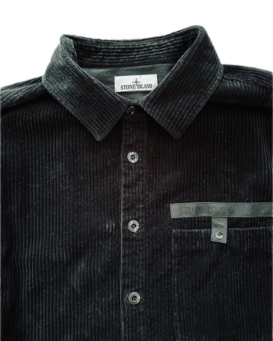 Stone Island 2022 Corduroy 400 Overshirt Black - 3XL