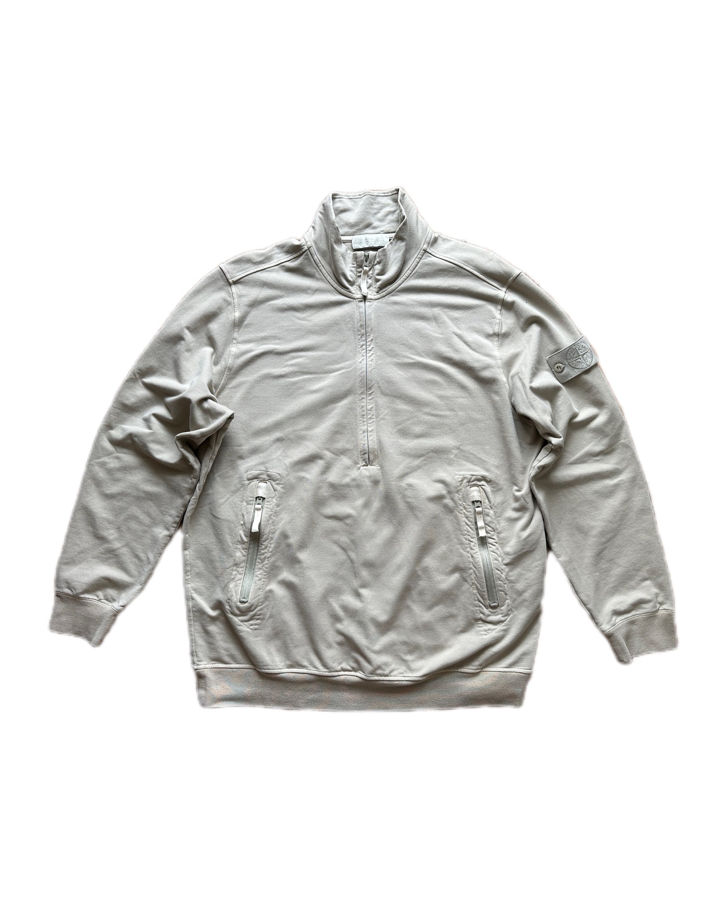 Stone Island Ghost Piece 2021 3/4 Zip Sweatshirt - XXL