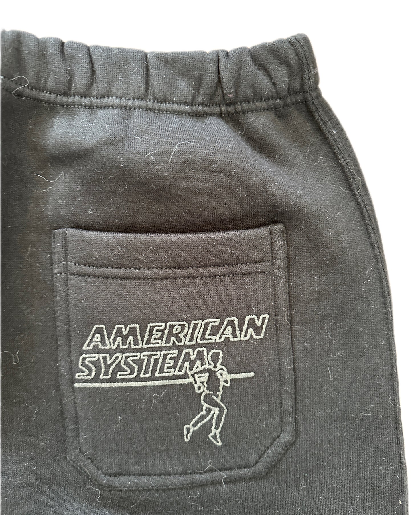 American System 1985 Vintage Cotton Track Pants Black - XL - Made in Italy