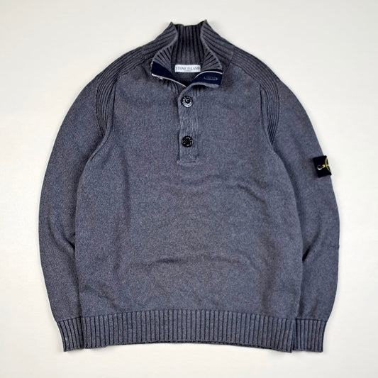 Stone Island 2010 Grey Knit Troyer Sweater - XL - Made in Italy