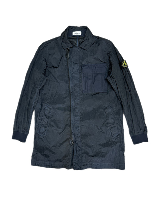 Stone Island 2019 Nylon Metal Watro Ripstop Navy Coat - L