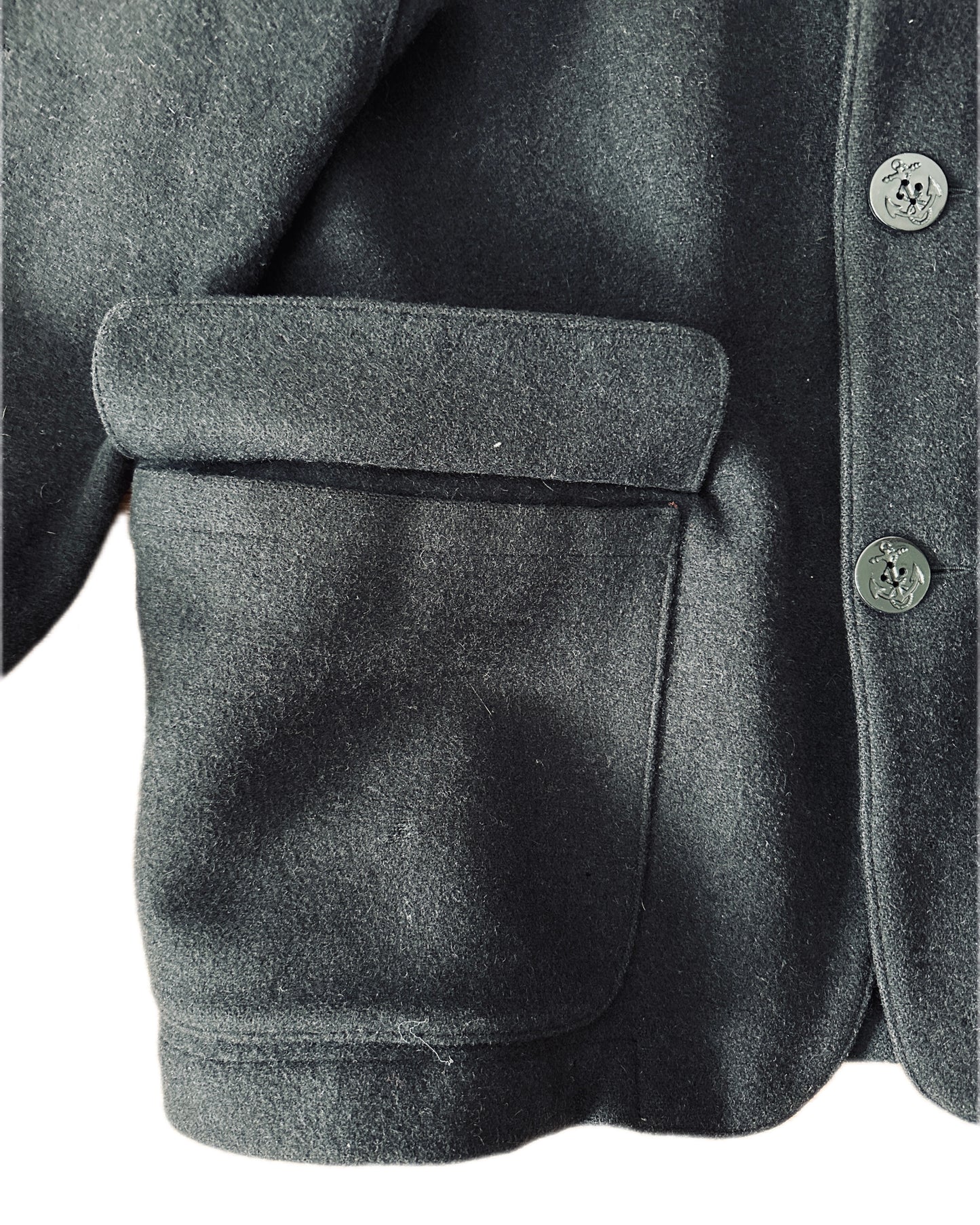 Stone Island 1995 Vintage Black Wool Blazer Jacket  - XL - Made in Italy