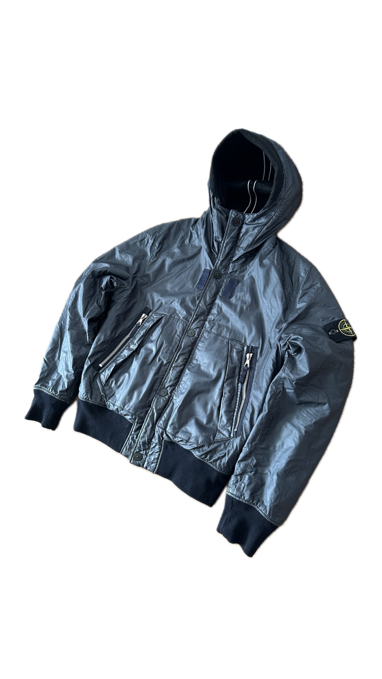 Stone Island 2010 Mussola Gommata Hooded Jacket - L