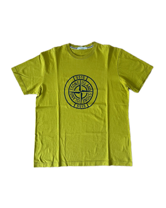 Stone Island 2011 Logo Print Mustard T-Shirt - XXL - Made in Italy