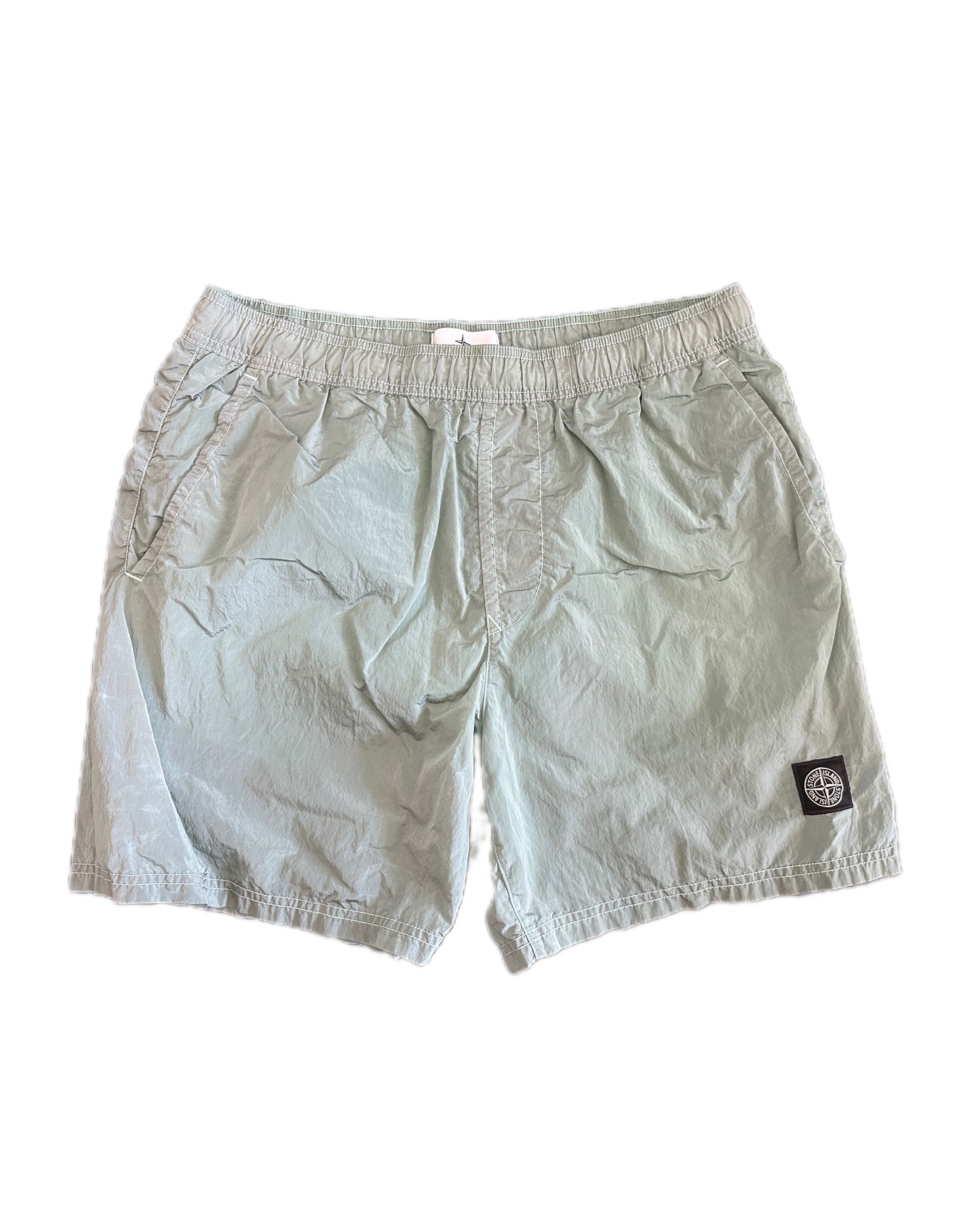 Stone Island 2021 Nylon Metal Shorts Mint Green - L