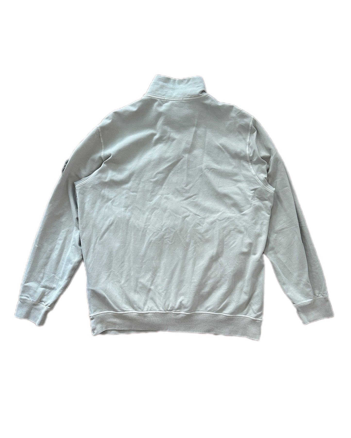 Stone Island Ghost Piece 2021 Beige Quarter Zip Pocket Sweatshirt - XXL