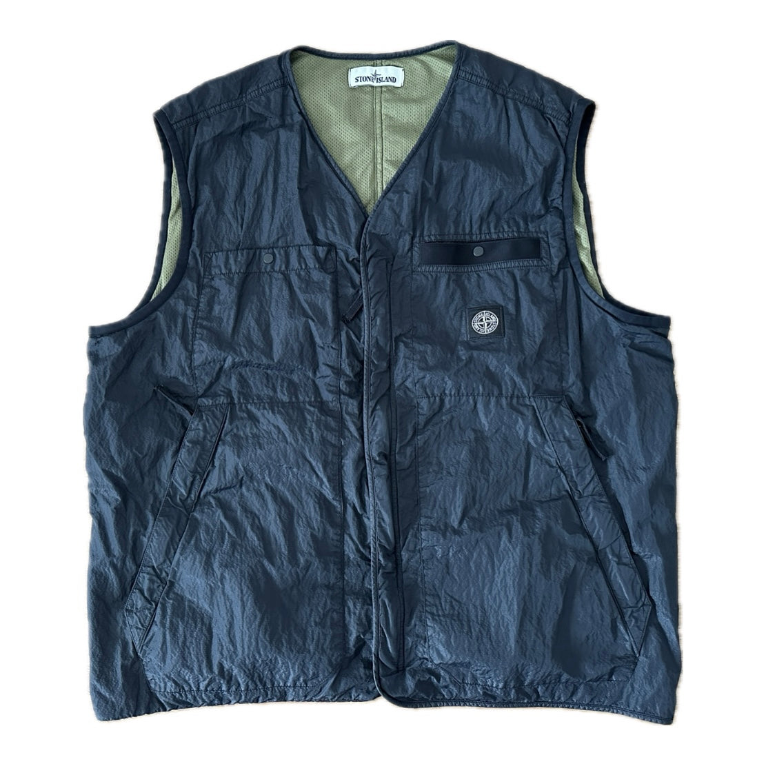 Stone Island 2020 PA/PL Seersucker-TC Vest - XXL - Made in Italy