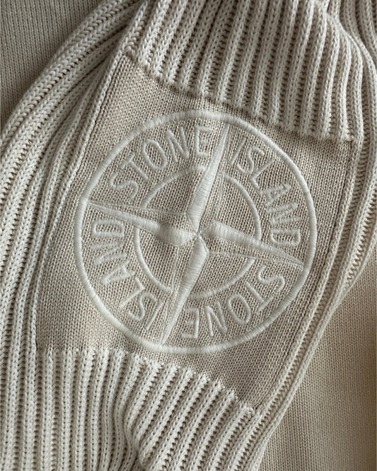 Stone Island 2019 Two Tone Rib Cotton Knit Sweater - XL - Made in Italy