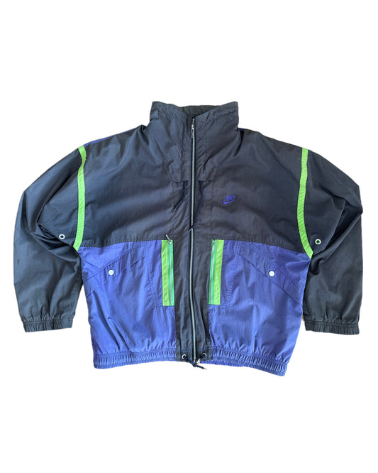 Nike Cross Training 1992 Vintage Grey/Green/Purple Track Top  - M (fits L)