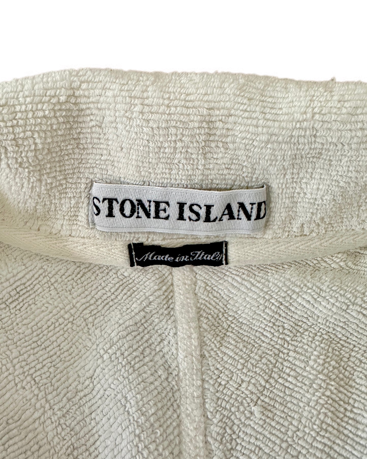 Stone Island 2000 Vintage Towel Fleece Cotton Quarter Zip Sweatshirt - L - Made in Italy