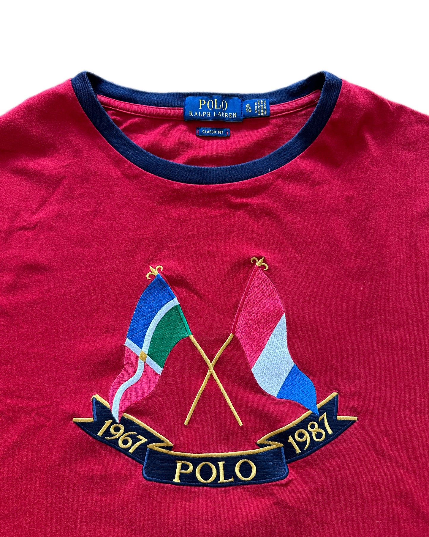 Polo Ralph Lauren 1987 Cross Flags T-Shirt Red - XL