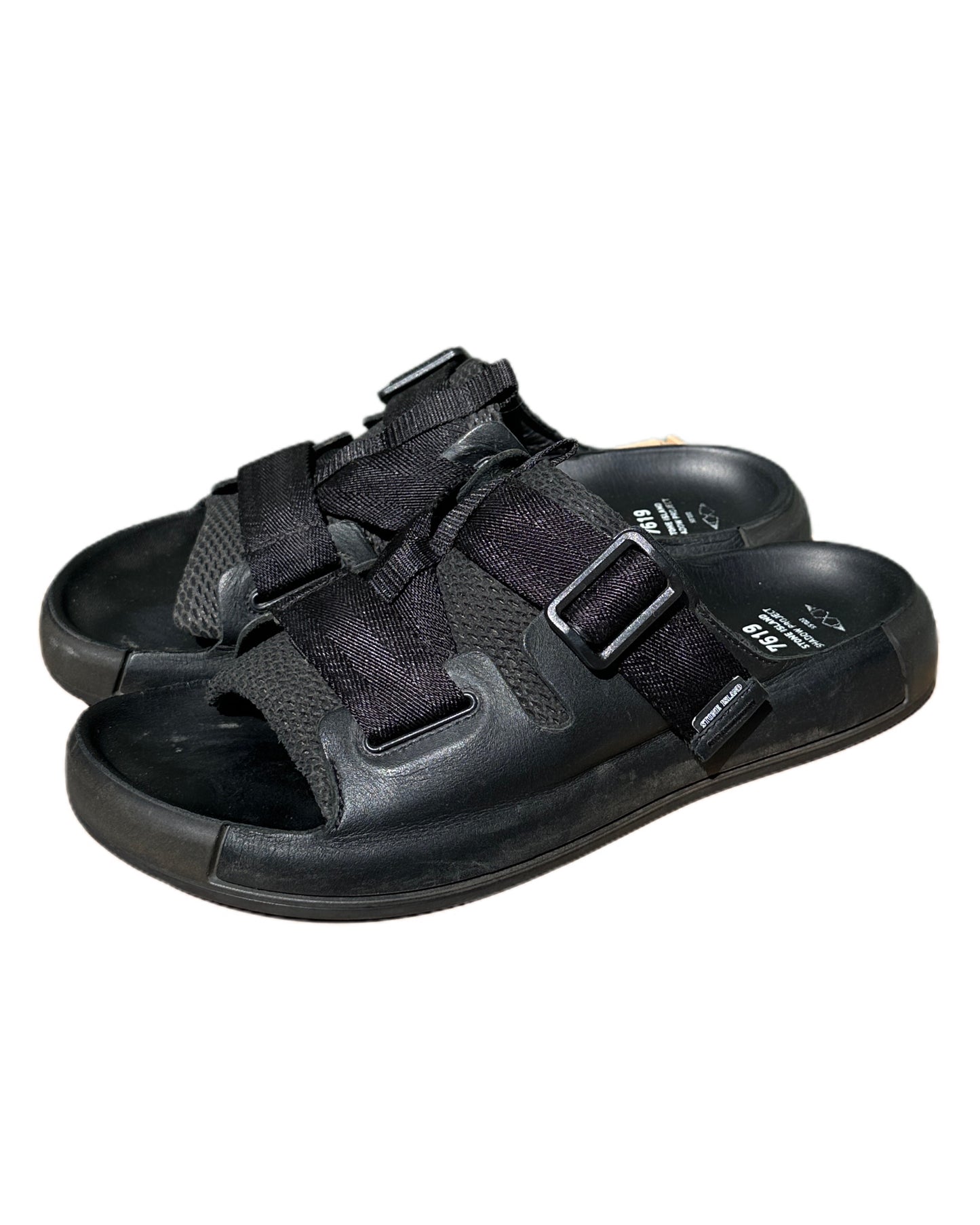 Stone Island Shadow Project 2023 Ecco Slide-On Sandal Leather & Tape - 45