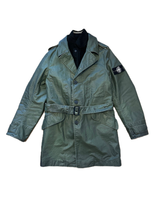 Stone Island 2009 Archivio Waxed Ice  Trenchcoat Jacket - M - Made in Italy